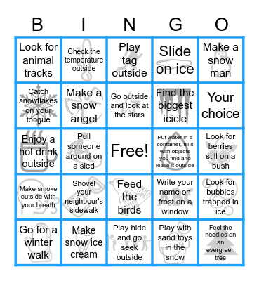 KGs Outside this Winter Bingo Card