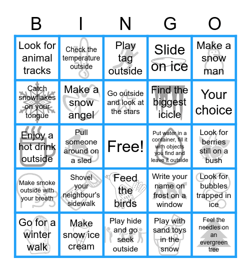 KGs Outside this Winter Bingo Card