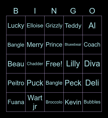 RINGO TIME Bingo Card