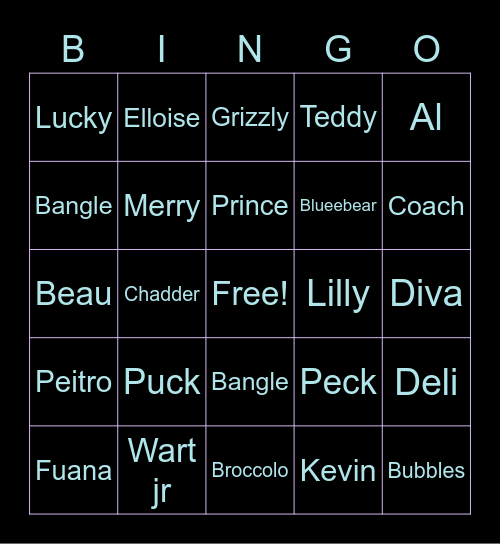 RINGO TIME Bingo Card