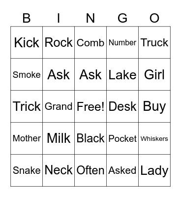 Module #4 Week #1 Bingo Card