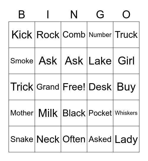 Module #4 Week #1 Bingo Card