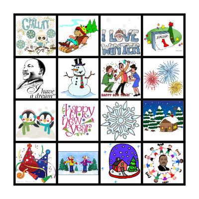 Winter / New Year Bingo Card