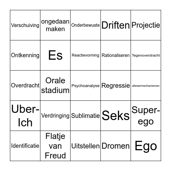 Freudbingo Card