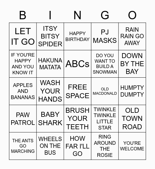 Virtual Bingo Card