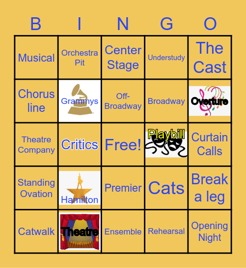 It's Showtime! Bingo Card