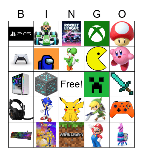Gaming Bingo Card