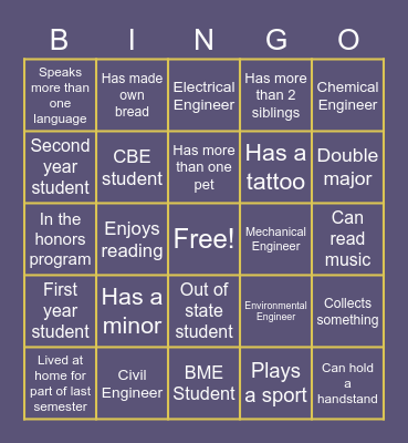 SWE BINGO! Bingo Card