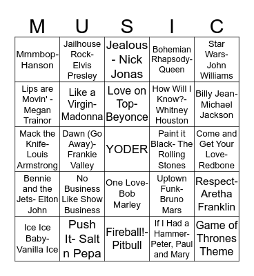 First Day Bingo! Bingo Card