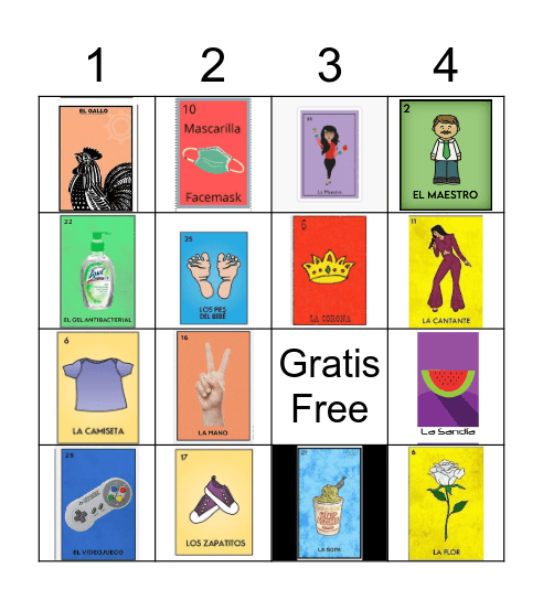 Lotería 2 Bingo Card