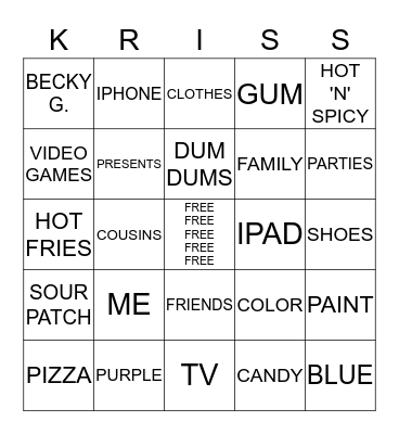 Bingo Card