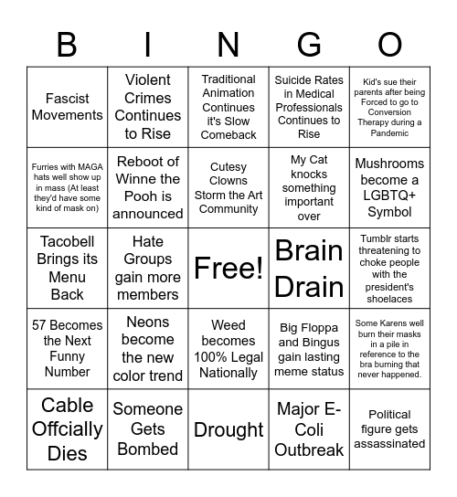 2021 Bingo Card