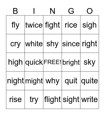Bingo Card