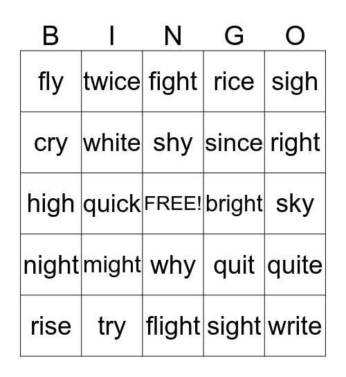 Bingo Card