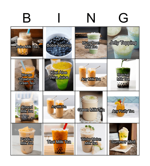 Boba Bingo Break Bingo Card