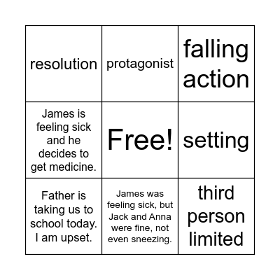 Plot Map, POV, and Dialogue Review Bingo Card