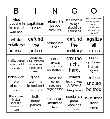 earn your swag unlocks Bingo Card