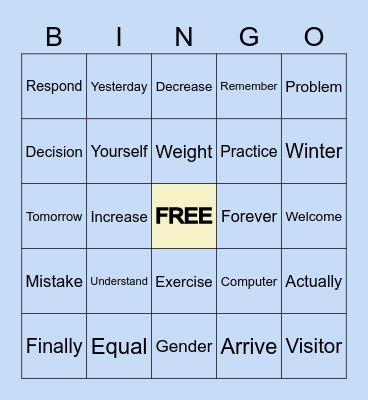 BINGO Card