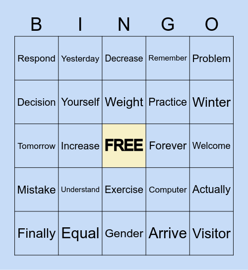 BINGO Card