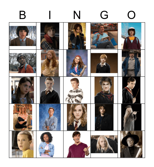 TV/Movie Bingo Card