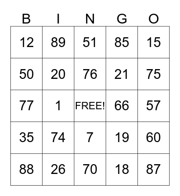 Sinterklaas Bingo! Bingo Card