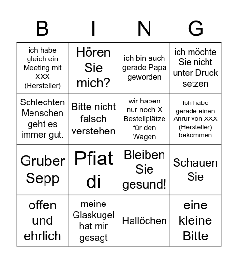 Leitl Bingo Card