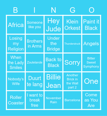K&S MUZIEK BINGO Card