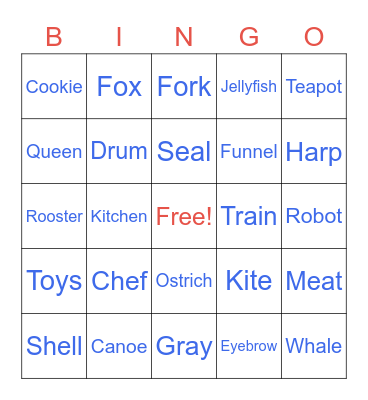 BINGO TIME! Bingo Card