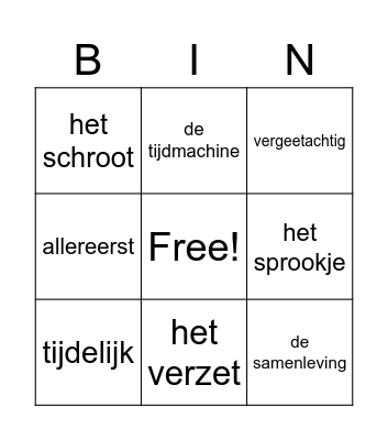 Bingo thema 4 Bingo Card
