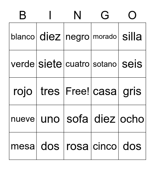 Ryan Bingo Card