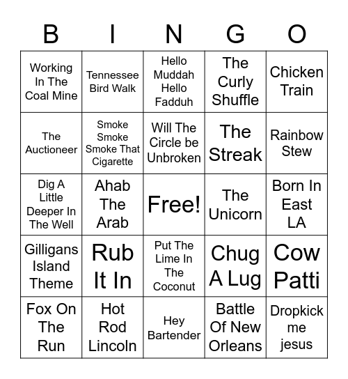 Whistle Stop Super Round Bingo Card