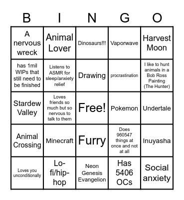 How Much do we Have in Common? Bingo Card