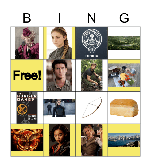 Hunger Games Bingo Card