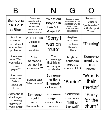 BWI2 BINGO TIME! Bingo Card