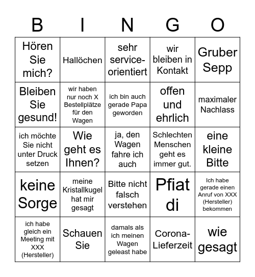 Leitl Bingo Card