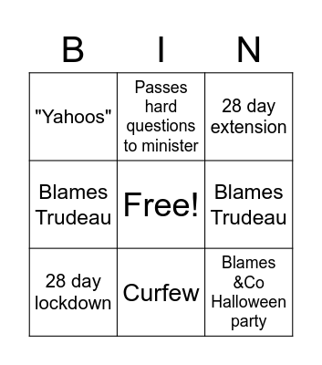 Fordsy Bingo Card