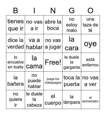Carlitos Skips School Bingo Card
