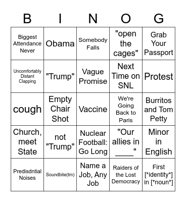 Where am I? Bingo Card