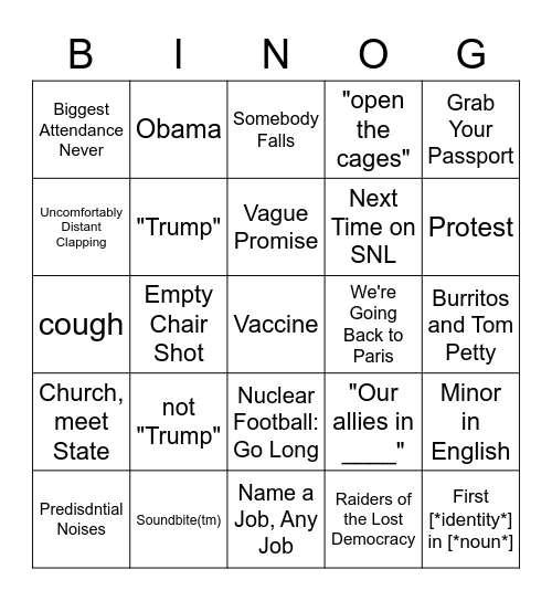 Where am I? Bingo Card