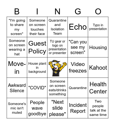 RA Winter 2021 Training Bingo Card