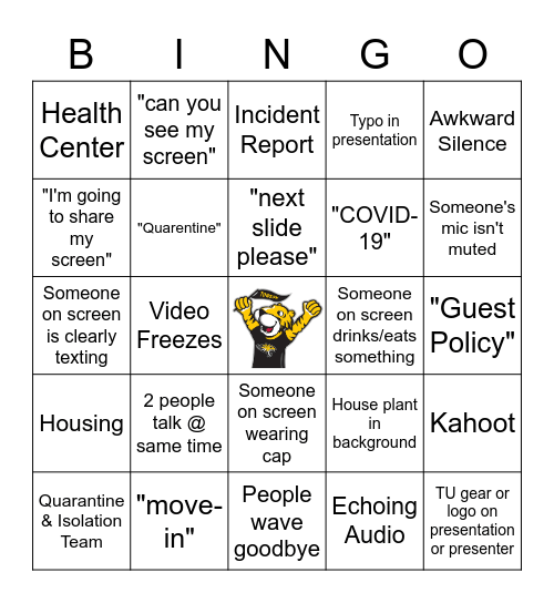 RA Winter 2021 Training Bingo Card