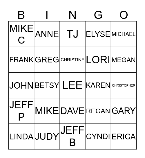 FAMILY BINGO Card