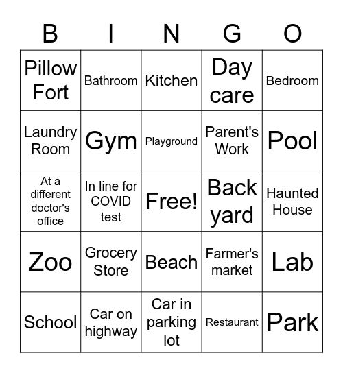 Telehealth Bingo Card
