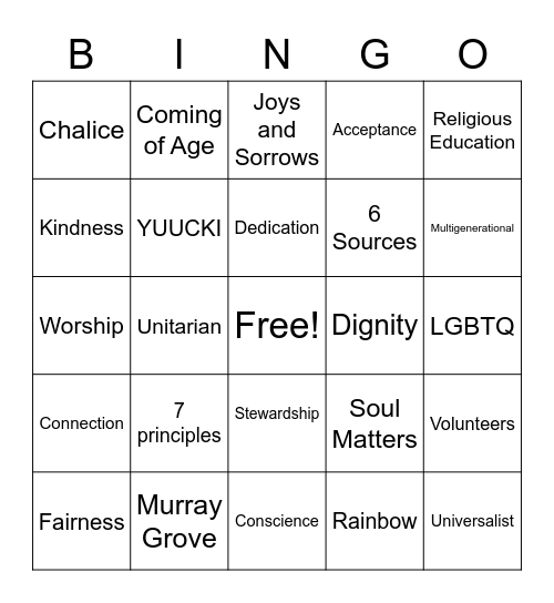 BINGO Card