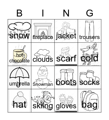 WINTER BINGO Card