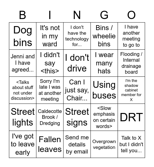 VmcP Parish Bingo Card