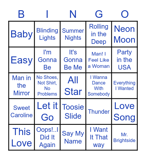 PioNear Happy Hour Music Bingo! Bingo Card