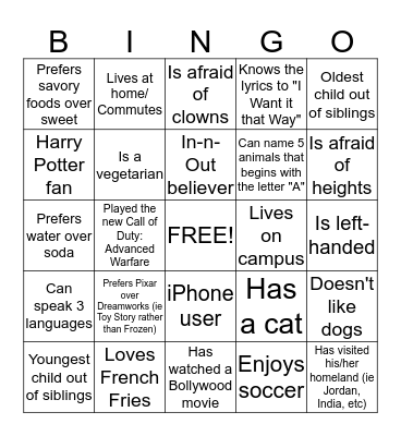 MSA Bingo Card