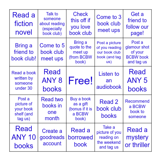 Bold City Bookworms 2021 Bingo! Bingo Card