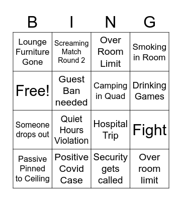 4th floor Bingo Card